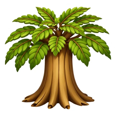 lepidodendron palmera tronco de escamas hojas con semillas cafe sticker