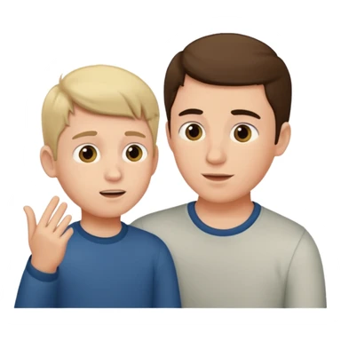 hijo habalndo con padre sticker