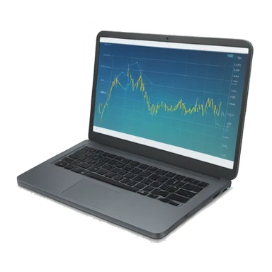 laptop with analytics on screen sticker