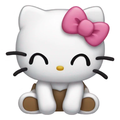 Tired hello kitty sticker