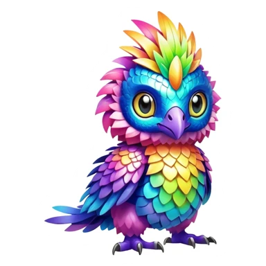 Colorful Exotic Mythological Ethereal Cute Pokémon-Fantasy-Animal-Digimon-Monster-Beast-Fakémon-hybrid-creature (full body) sticker