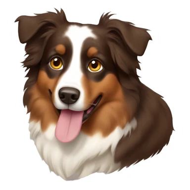 Brown Australian shepherd  sticker