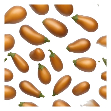 Large light orange veiny Eggplant  sticker