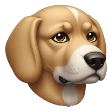 Stoic muscular dog sticker