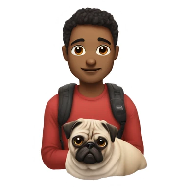 Me and Pug  sticker
