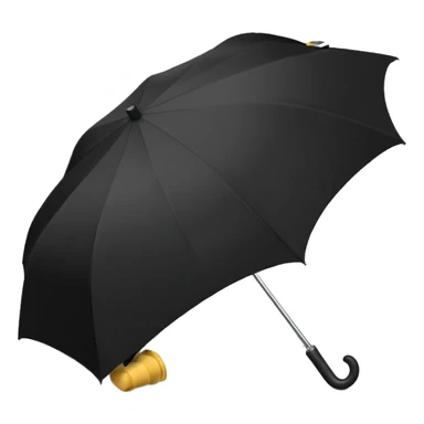 black folding umbrella sticker
