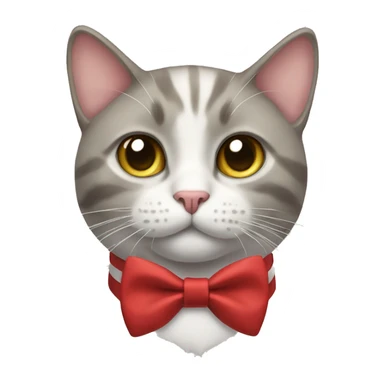 cat with a bow tie sticker