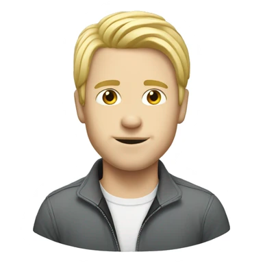 a guy who have blonde hair and uses a formula car  sticker