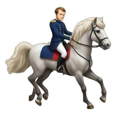 emmanuel macron sur cheval sticker