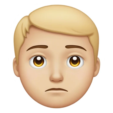 Half smile sad face sticker