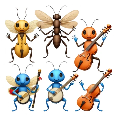 Musician Insects sticker