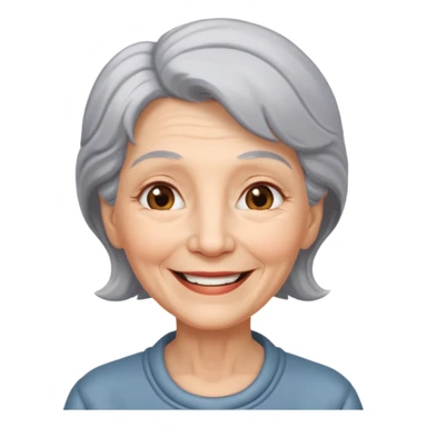 grey hair old woman sticker