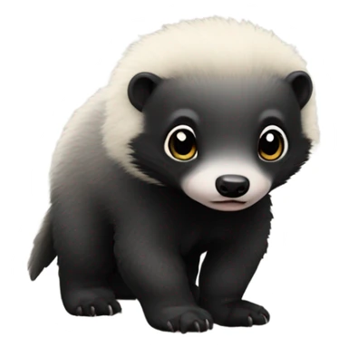 A cute honey badger baby sticker