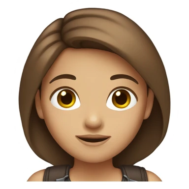 Girl whit brown hair sticker