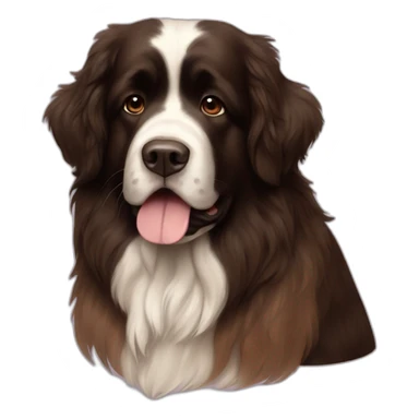 brown landseer newfoundland sticker