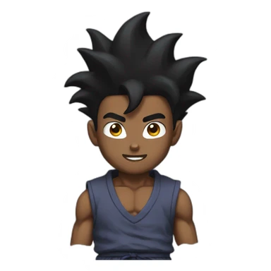 Black goku sticker