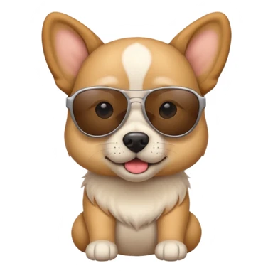 Dog in sunglasses sticker