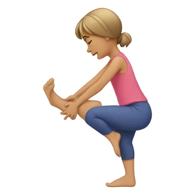 Touching toes exercise  sticker