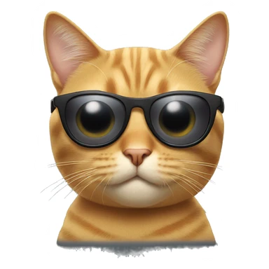 Cat with sunglasses looking shocked  sticker