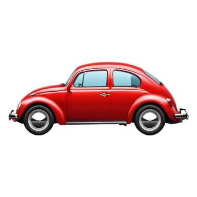 Red Volkswagen Beetle  sticker