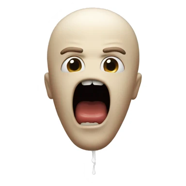 scary mans head coming out of a toilet sticker