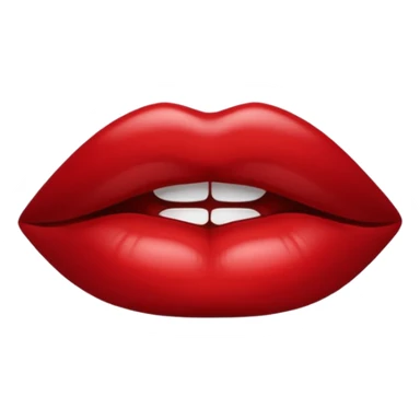 Dark red lips kissed sticker