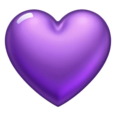 heart with a metallic purple finish sticker