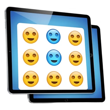 web article on tablet without emoji sticker