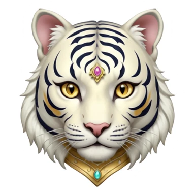 Female white tiger khajiit leader of the umbral rose  sticker