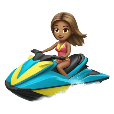 JET SKI girl sticker