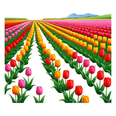 tulips fields sticker