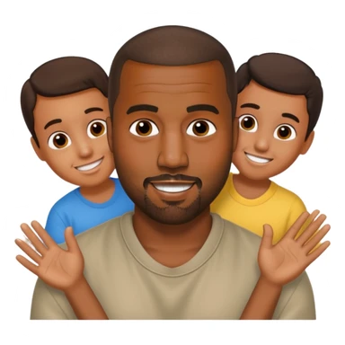Kanye west touching kids sticker
