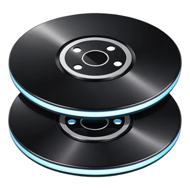 two black computer disk sticker