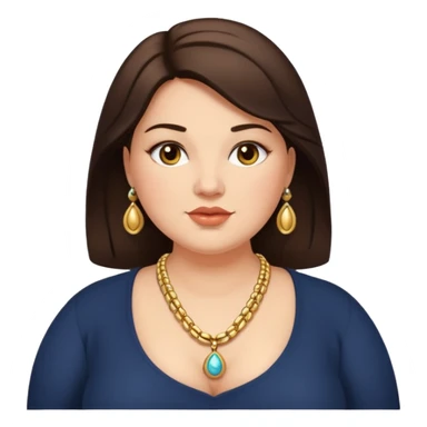 fat handsome rich brunette woman sticker