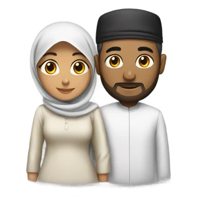 A muslim couple  sticker