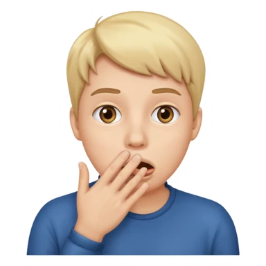 Surprised face hand covering mouth  sticker