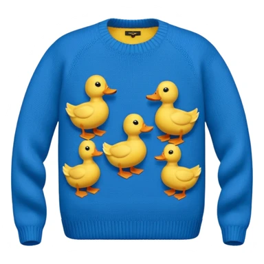 sweater with ducks sticker
