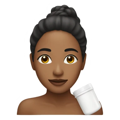 mujer haciendo su skincare  sticker