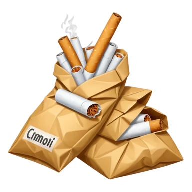 À cigarets bags  sticker