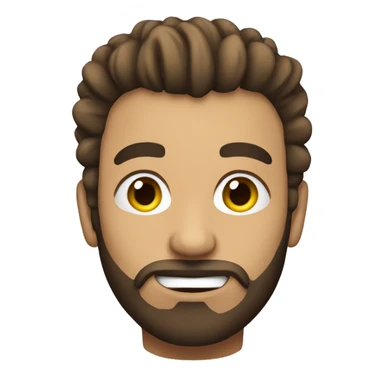 Man with a short brown beard and a Mohawk sticker