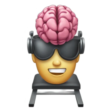 cerebro en el GYM sticker