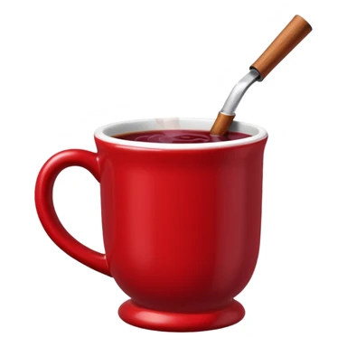 mulled wine emoji in red mug sticker