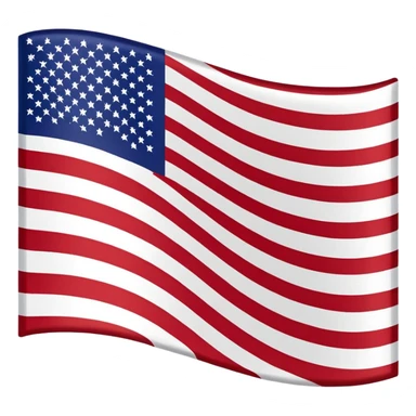 United States flag with ultra-simple design, basic red and white stripes, blue rectangle in top left, no stars, no text sticker