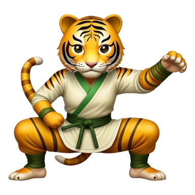 Cinematic Realistic Crouching Tiger, Hidden Dragon Pop Culture Emoji, showcasing a mystical portrayal of ancient martial arts rendered with dynamic textures and epic lighting. sticker