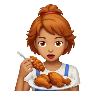 Kiki eating fried chicken  sticker