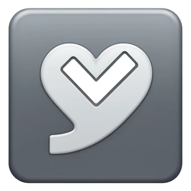 A white check inside a gray square that is tilted to the side a little bit sticker