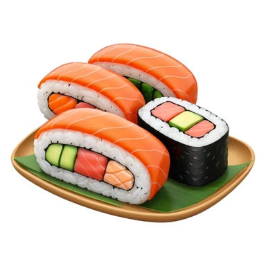 sushi with smile sticker