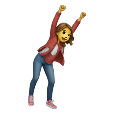 Une fille qui dab sticker