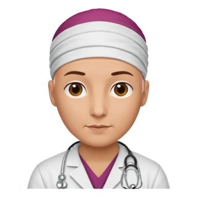 bald doctor with head bandanna sticker