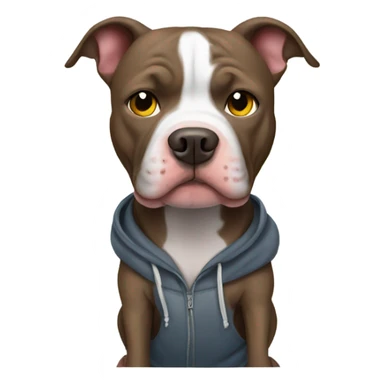 Pitbull with hoodie sticker
